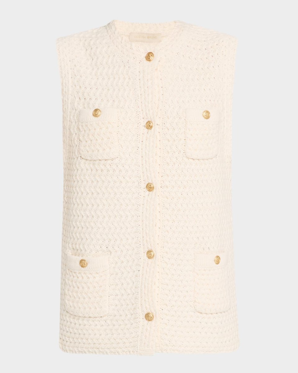 Elisabeth Sleeveless Textured Knit Sweat